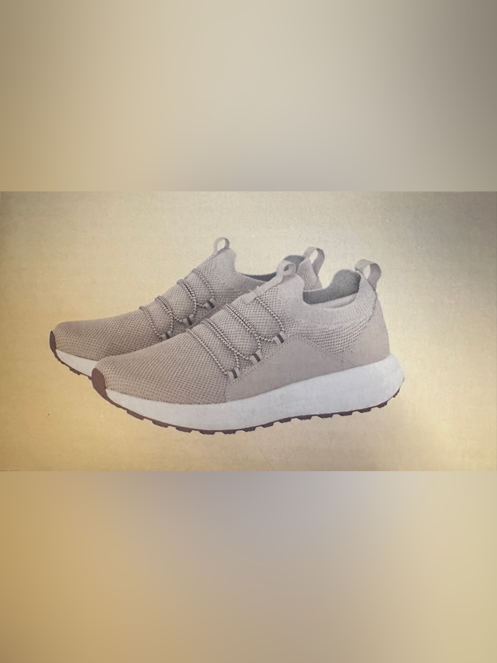 Knit Slip-On Athletic Sneakers in Light Taupe Crane Sz 10 Women NIB